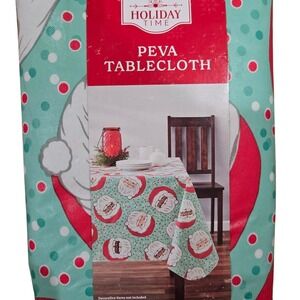Santa Claus Peva Durable Tablecloth 60 x 120 Rectangle NEW‎